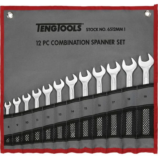 12Pc Roe Combination Spanner Set In Wallet- 8-19Mm | Wrenches & Spanners - Sets