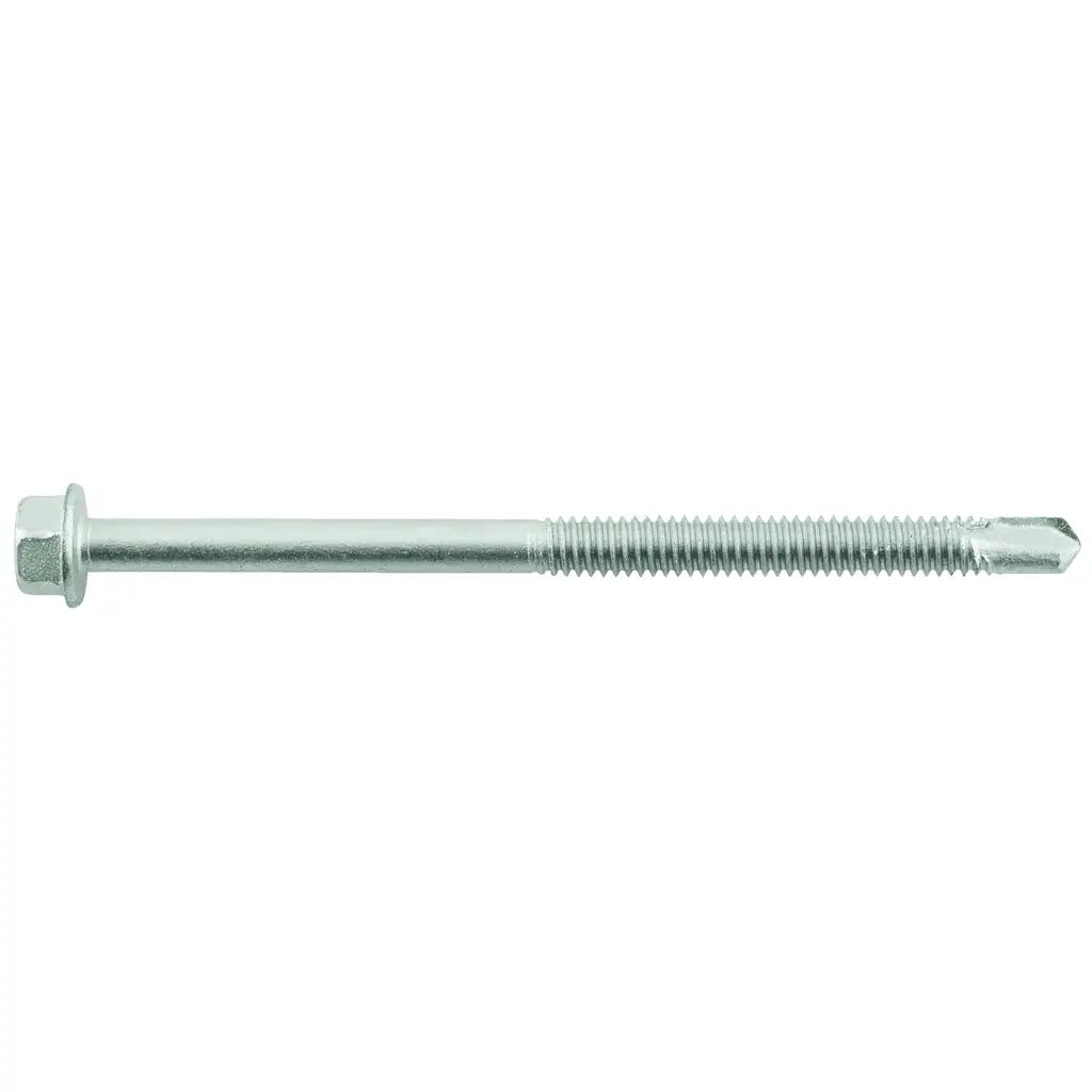 Elco BI-FLEXÂ® 1/4-20" x 4" Hex Washer Head Stainless Steel #3 Point Self Drilling Screws - 500 Qty