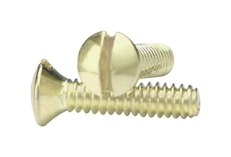 Amerelle Polished Brass Steel Wall Plate Screws 10 pk