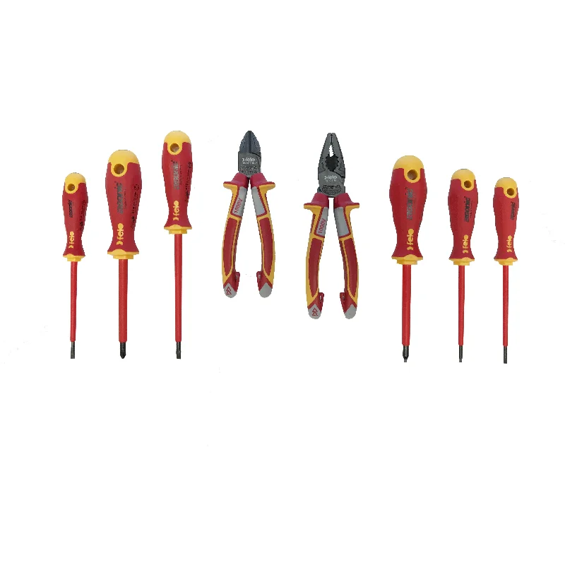 Felo Ergonic Screwdriver and Pliers Set 8pc