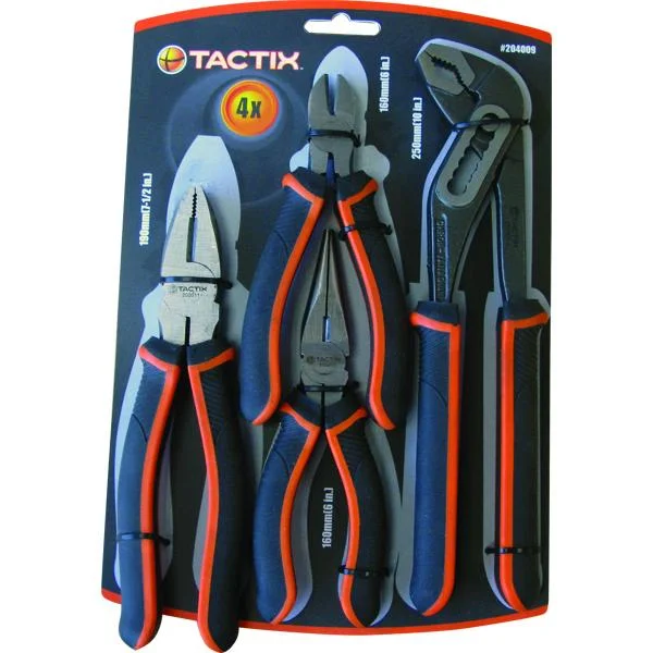 Tactix 4Pc Plier Set | Pliers - Sets