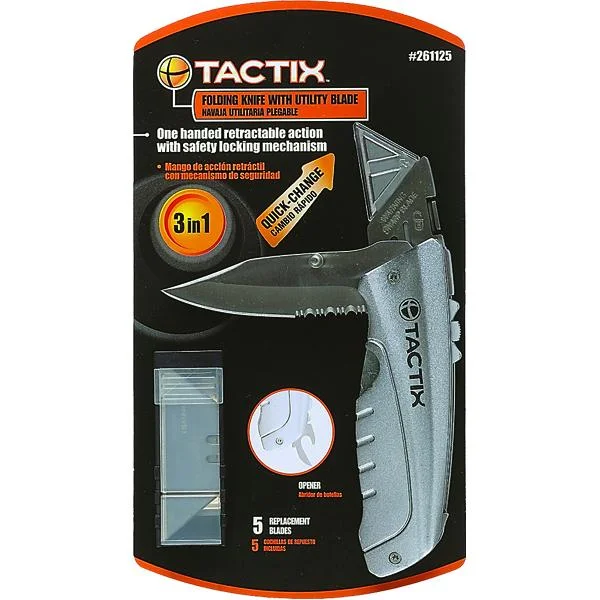 Tactix Utility Folding Knife Dual Function | Cutting Tools - Knives