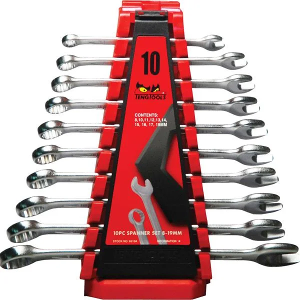 Teng 10Pc Combination Metric Spanner Set 8-19Metric | Wrenches & Spanners - Sets