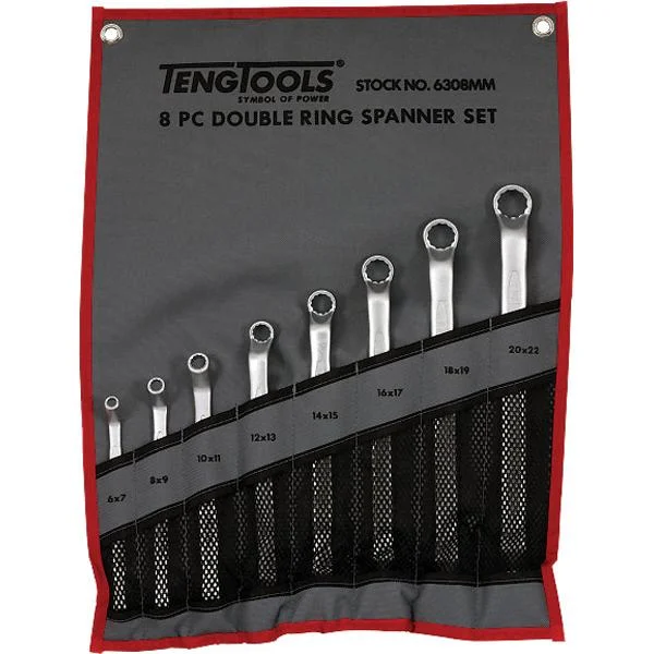 Teng 8Pc Double Off-Set Ring Spanner Set 6-22Mm | Wrenches & Spanners - Sets