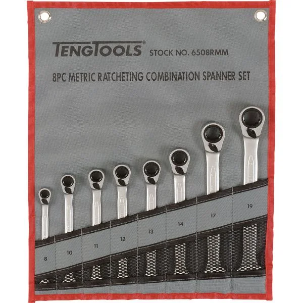 Teng 8Pc Rev Ratchet Metric Spanner Set 8-19Metric | Wrenches & Spanners - Sets