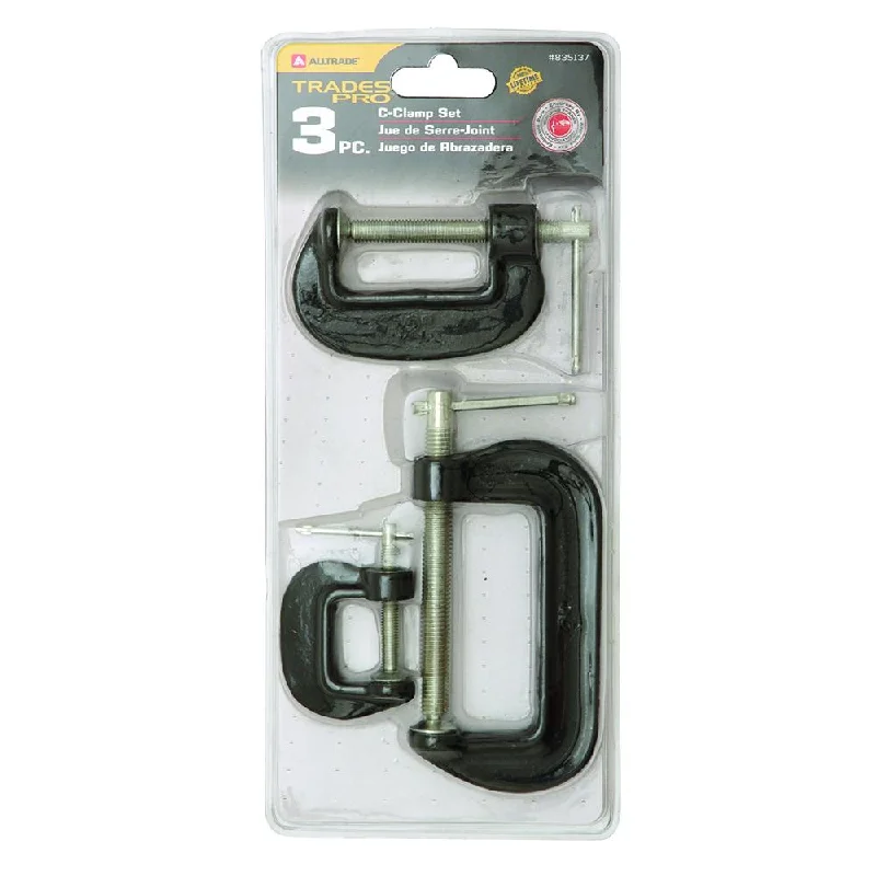 Trades Pro 3pc C-Clamp Set