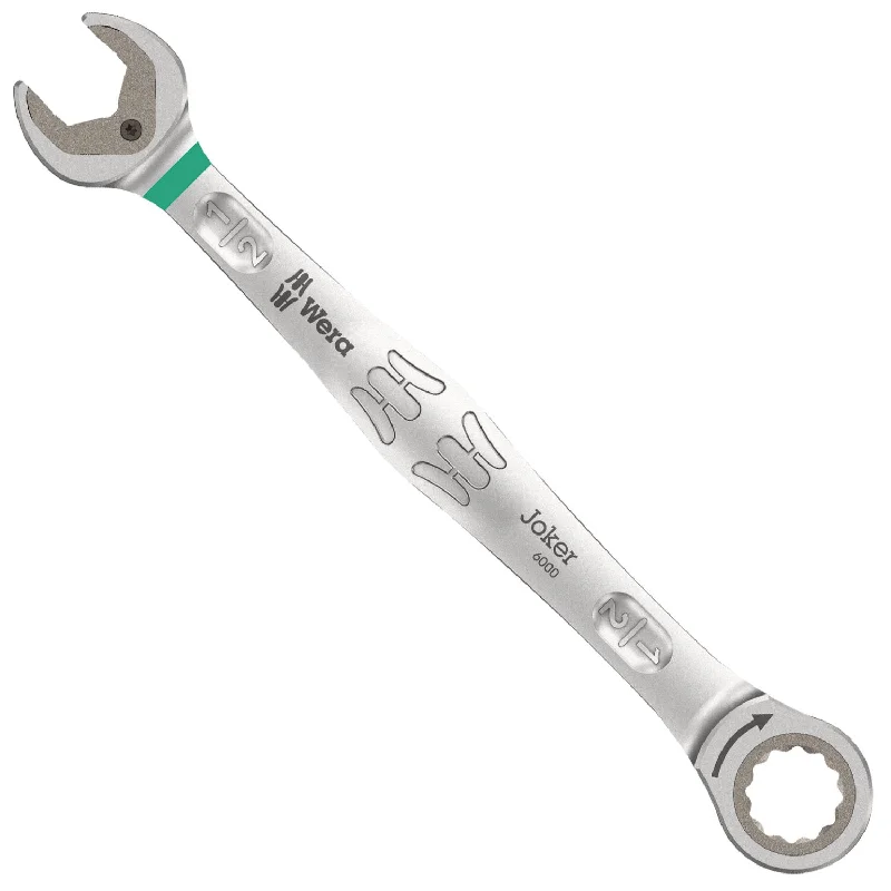 Wera 6000 Joker Ratcheting combination wrenches, Imperial, 1/2" x 177 mm