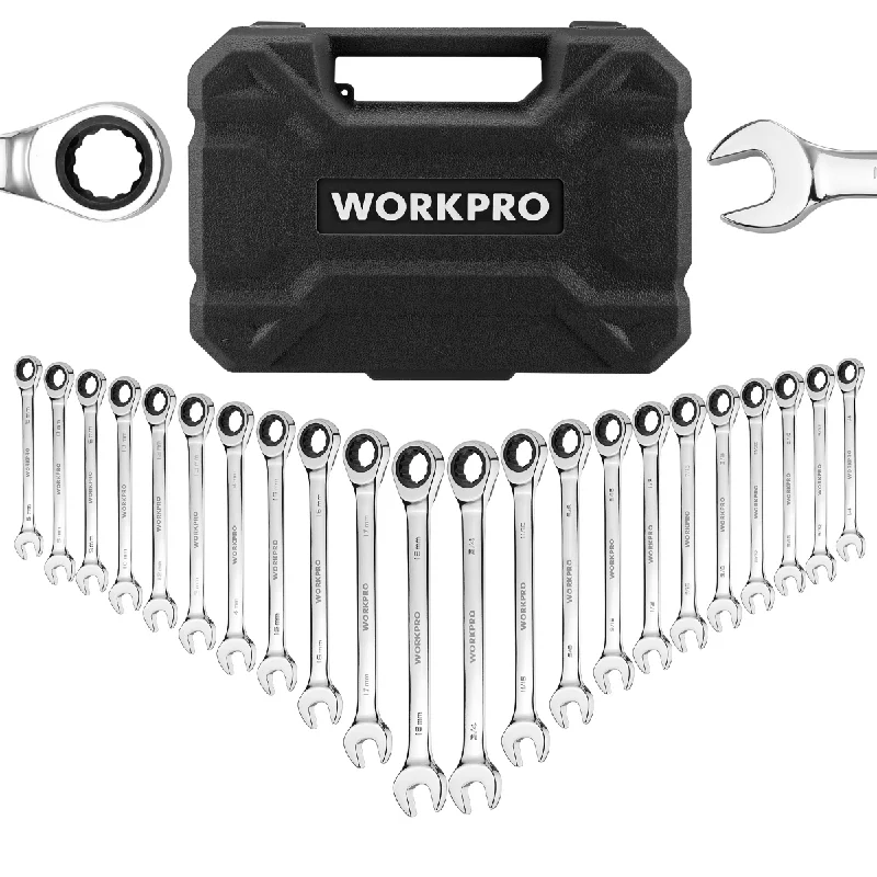 WORKPRO 22-Piece Ratcheting Combination Wrench Set