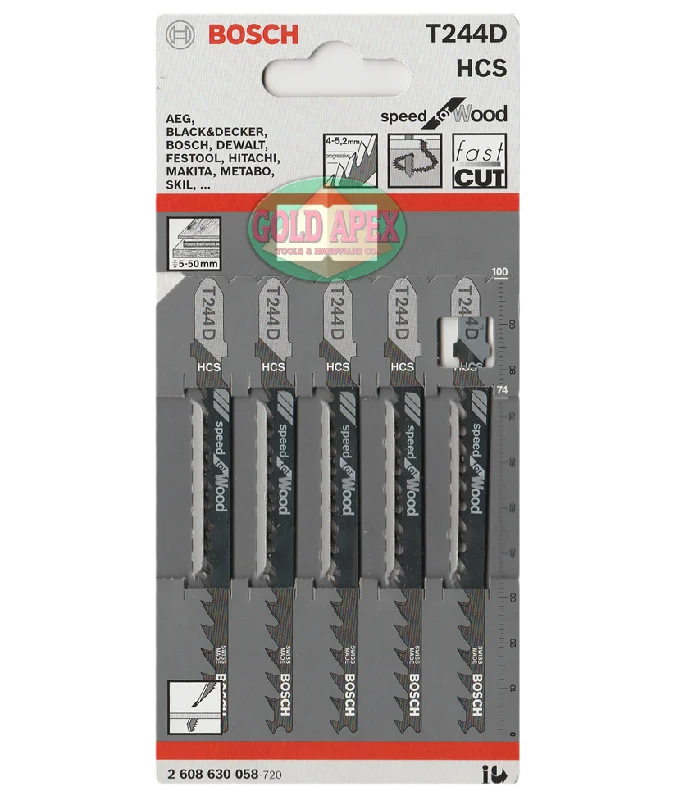 Bosch T244D Jigsaw Blade (T-Type Shank)