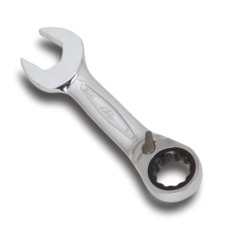 SAE Stubby Ratcheting Wrenches - 12-PT.