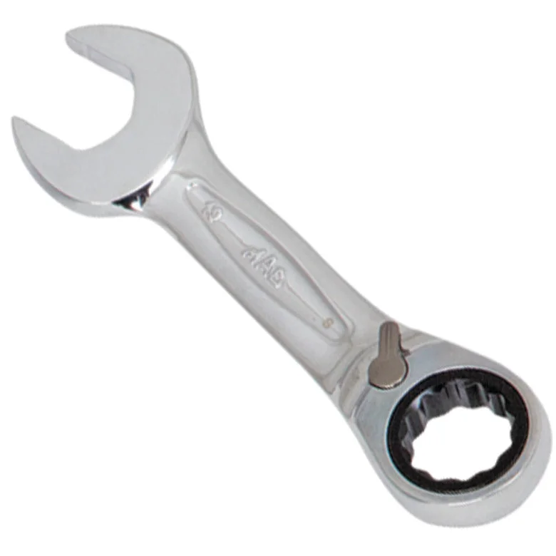 Metric Stubby Ratcheting Wrenches - 12-PT.