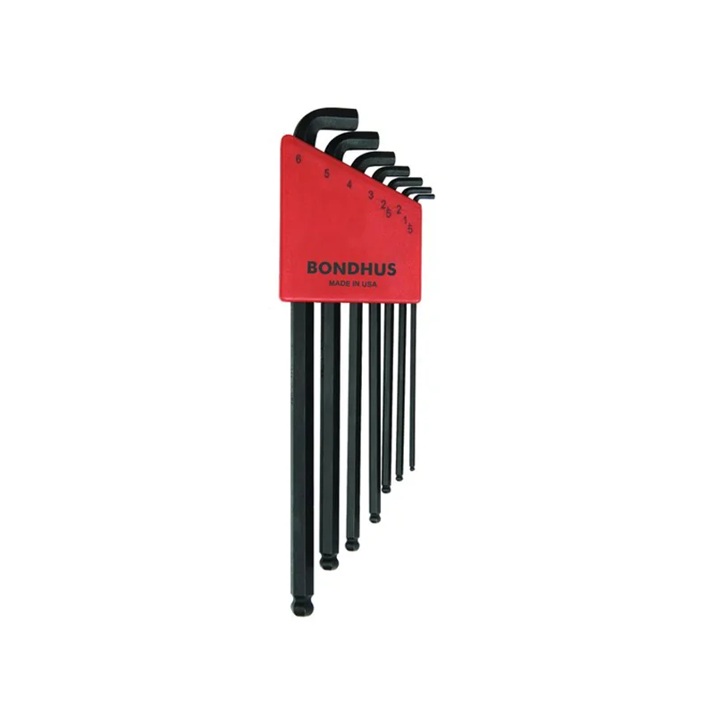 Bondhus 16592 Stubby Ball End Hex L-Wrenches Set, 1.5 - 6 mm, 7 Pc.