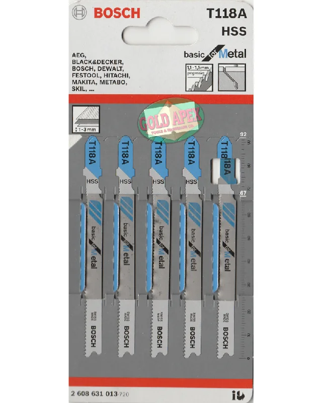 Bosch T118A Jigsaw Blade (Metal)