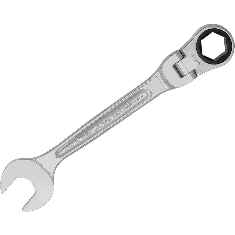 Flexible-Head Ratcheting Combination Wrenches - 6-PT.