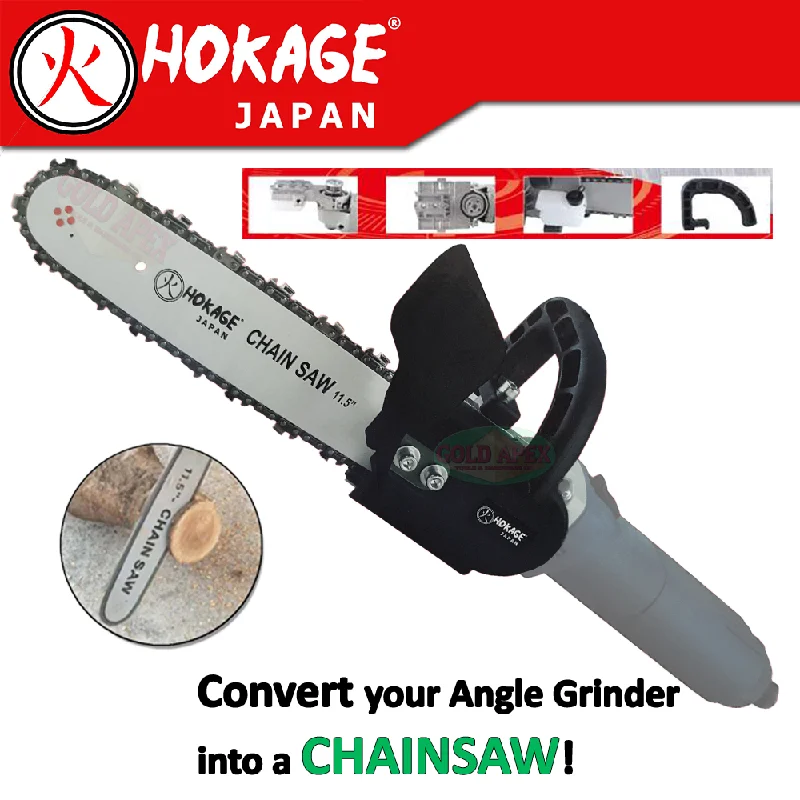 Hokage Chainsaw Stand Attachment for 4" Angle Grinder