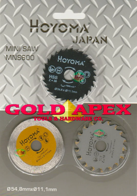 Hoyoma Mini Saw Blade Set (3 pcs) *For MNS600 or Rotorazer*