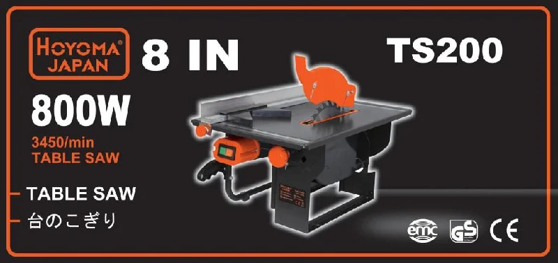 Hoyoma TS200 Table Saw 8"