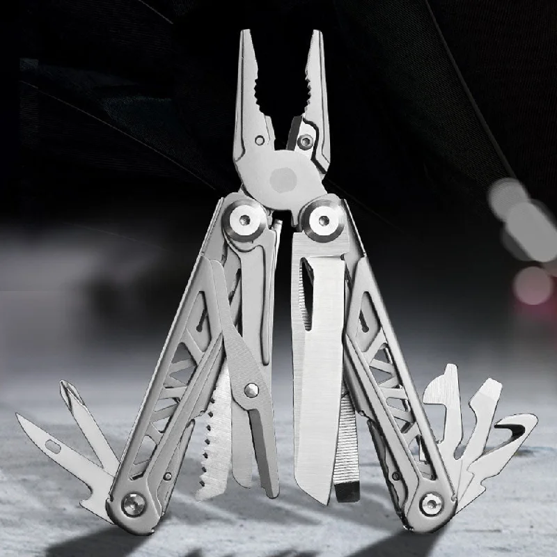 Multifunctional Foldable Pliers EDC Folding Knife Multitool Scissors Saw Clamp Outdoor Multi Purpose Survival Tools Pliers Cutting Knife