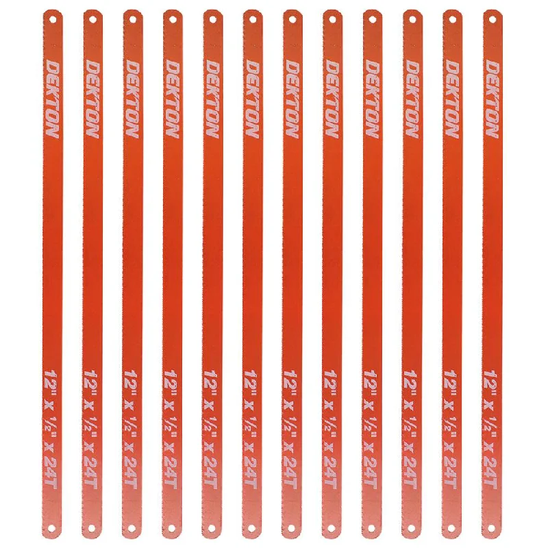 Dekton Hacksaw Blades | Pack of 12 | Ideal for DIY Jobs